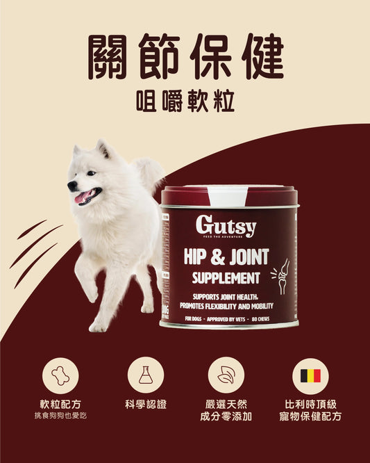Gutsy - Gutsy Hip & Joint Supplements 關節健康咀嚼軟粒 (80 chews)