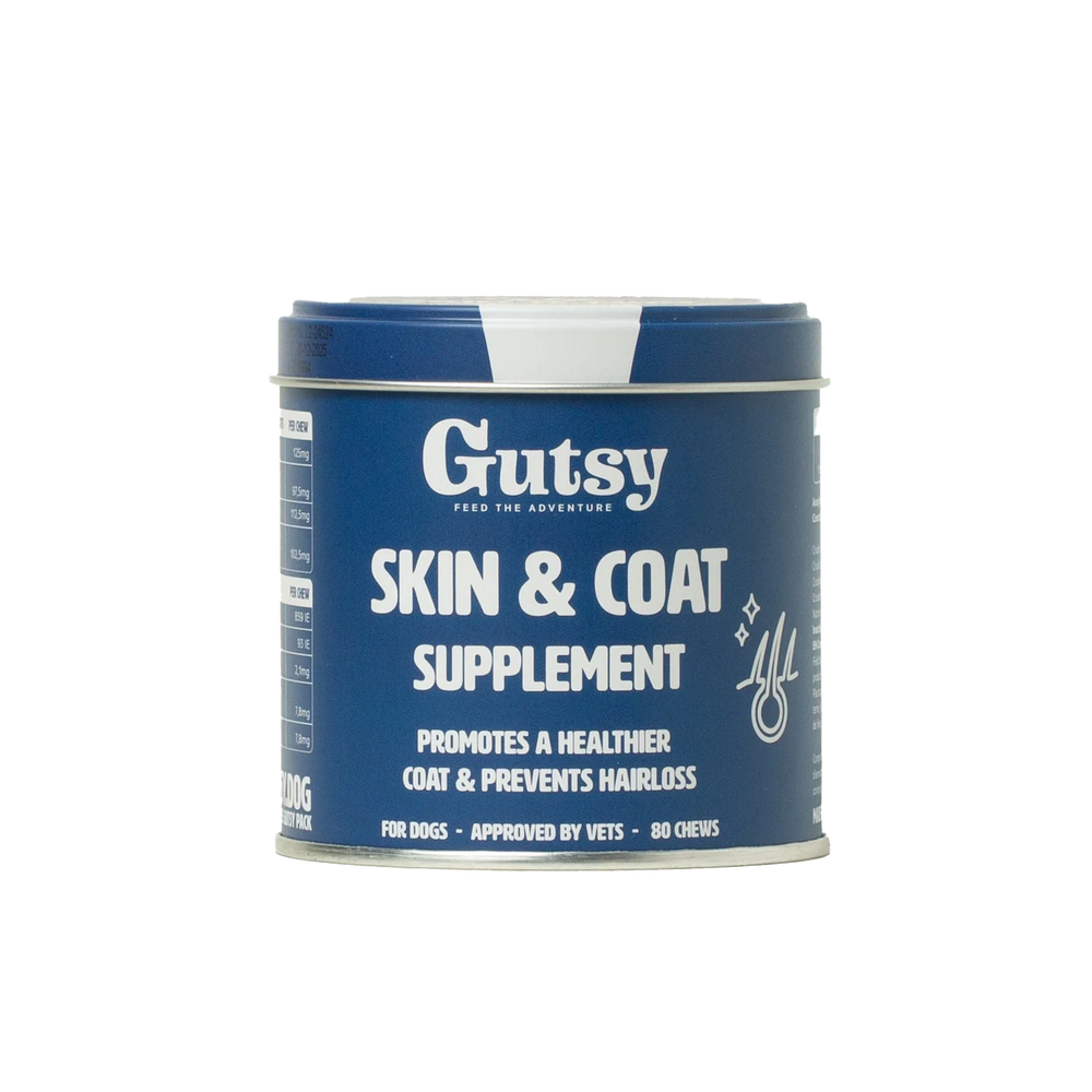 Gutsy Skin &amp; Coat Supplements 皮膚和毛髮健康咀嚼軟粒（80 咀嚼）