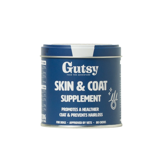 Gutsy Skin &amp; Coat Supplements 皮膚和毛髮健康咀嚼軟粒（80 咀嚼）