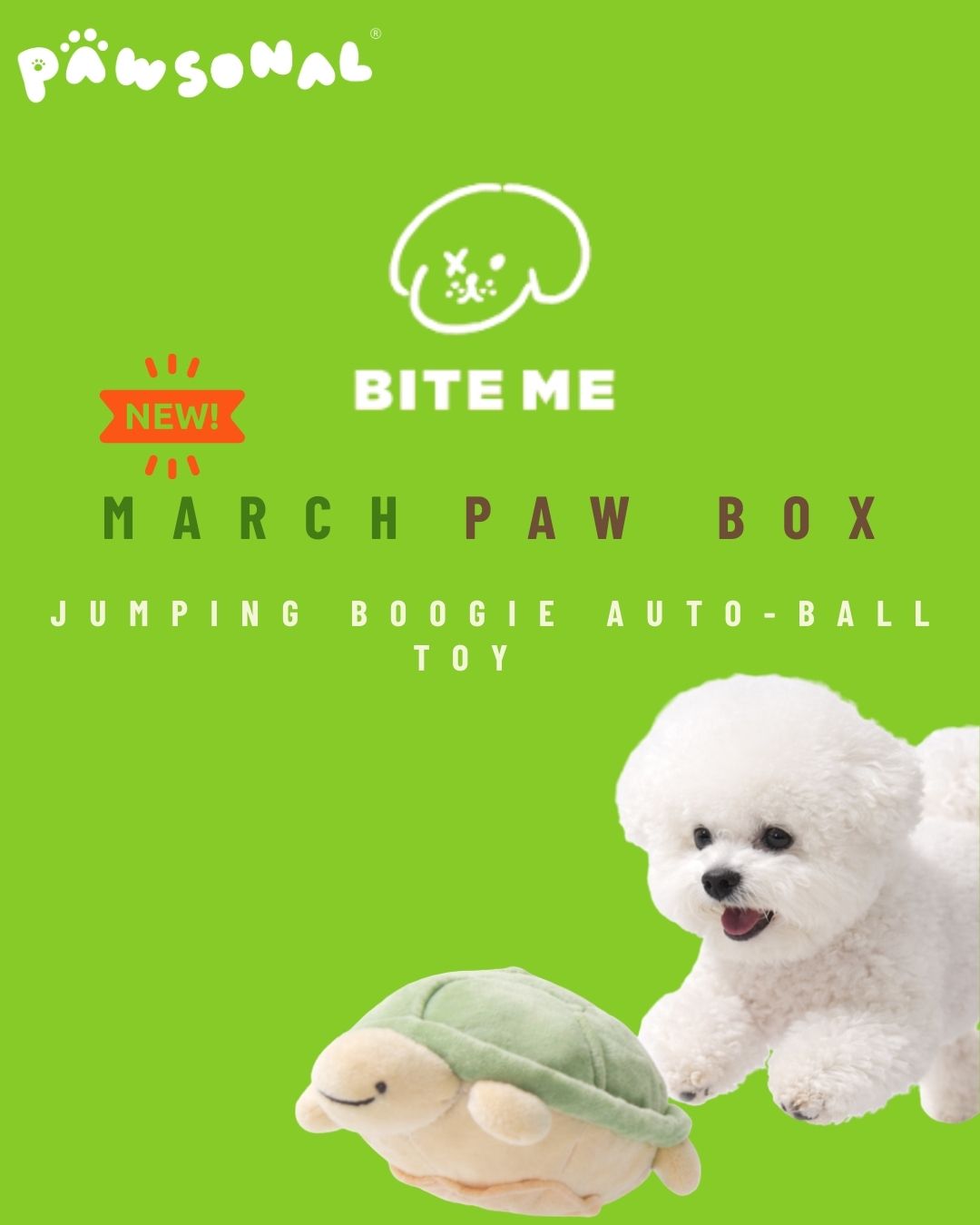 PAW BOX x BITEME Jumping Boogie Auto-Ball Toy (IG DM TO PRE-ORDER)